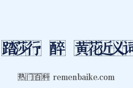 踏莎行·醉撚黄花近义词是什么意思的图片